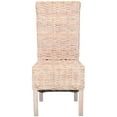 thumbnail image 5 of SAFAVIEH Pembrooke Classic Rattan Solid Dining Parsons Chair, Natural (Set of 2), 5 of 14