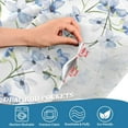 thumbnail image 2 of Coolnut 24 Inch Length Kitchen Curtains Blue Butterflies Flowers 2 Panels Half Window Sheer Curtains Rod Pocket Farmhouse Short Drapes for Bathroom Cafe Basement Home Decor, 2 of 7