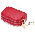 thumbnail image 2 of KALUNMA Women's Wallet Triple Zip Around Keychain Wallets RFID Blocking Small Leather Credit Card Holder Coin Purse Travel Clutch, 2 of 8