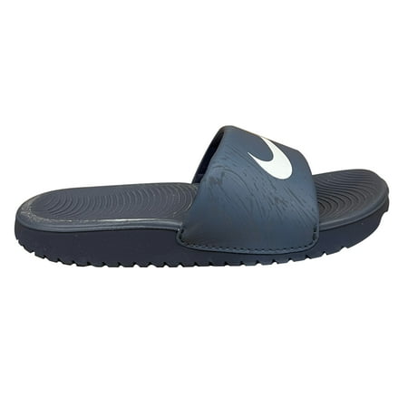 

Little Kid s Nike Kawa Slide Print Obsidian/White-Thunder Blue (819358 402) - 2