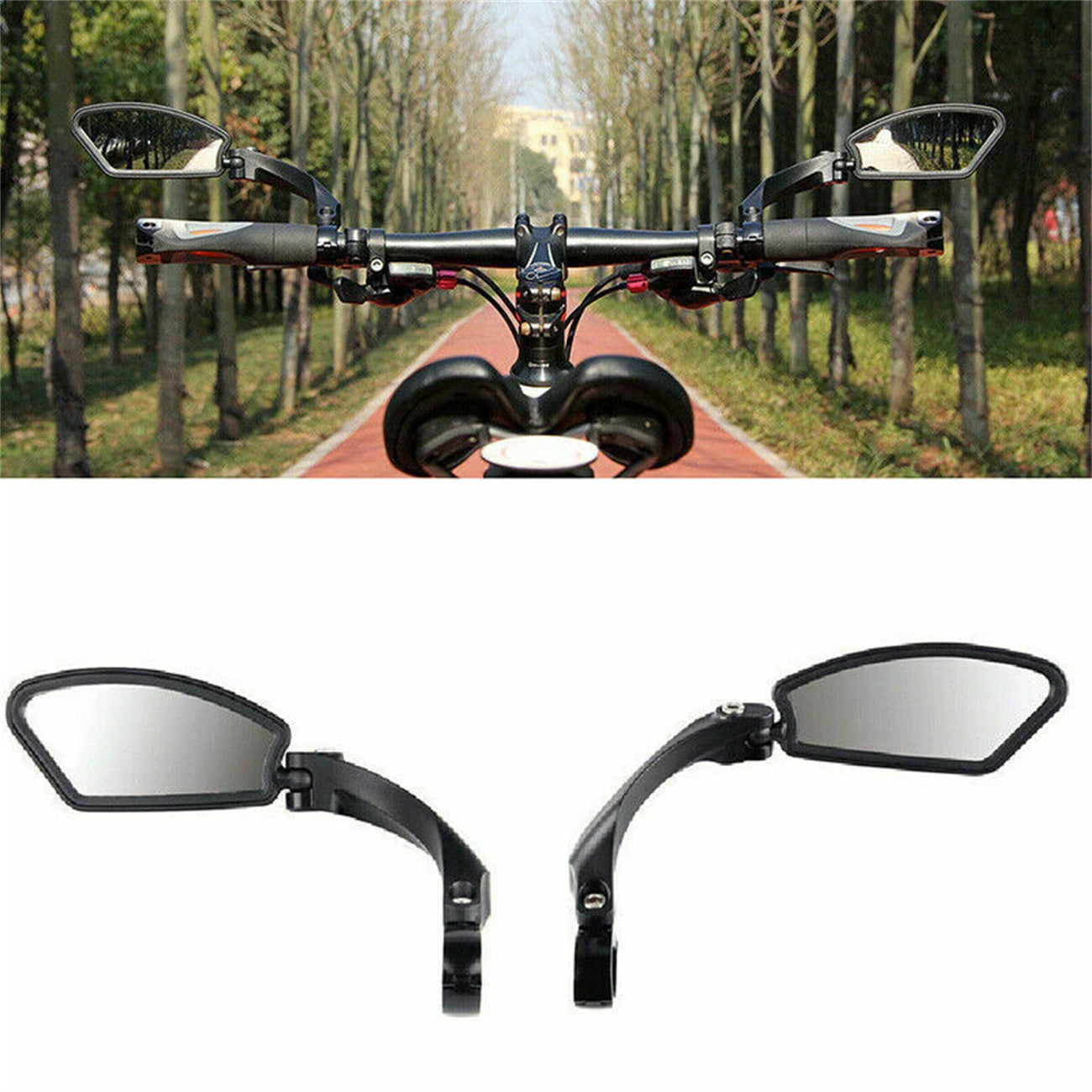 1Pc Universal Bicycle Rearview Handlebar Mirrors Cycling Rear View Mir MD 