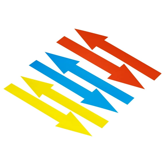 Uxcell 8"x2" Arrow Sticker Adhesive Large Arrow Sign 3 Colors 30 Pack