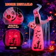 thumbnail image 3 of Faburo 12 ft Halloween Inflatable Ghost with Skull and Bleeding Eyeball, Outdoor Blow Up Yard Decoration for Party and Garden, 3 of 9