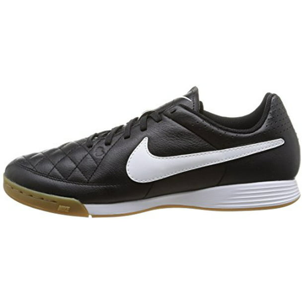 Nike Genio Leather IC Indoor Soccer Shoes, Black/White, 9.5 - Walmart.com