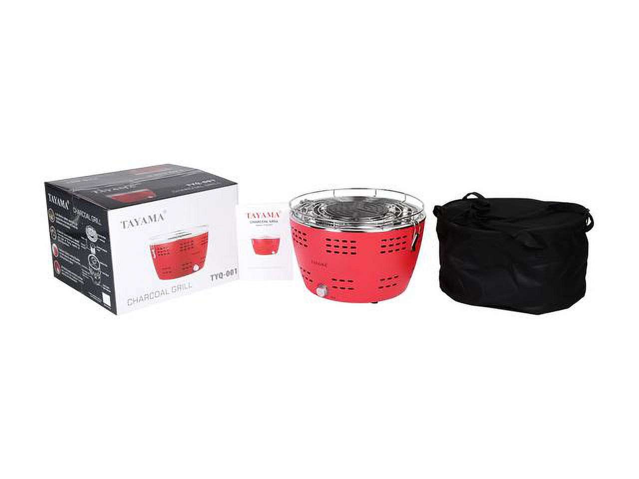 Tayama Portable Charcoal Grill in Red - image 4 of 8