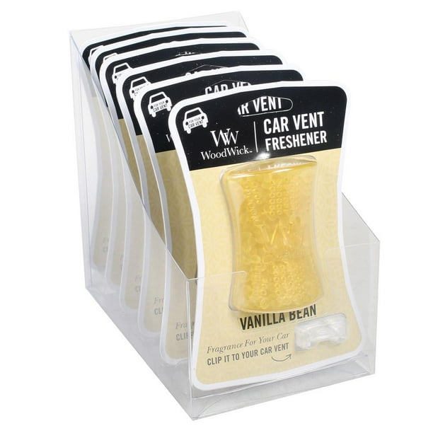 Woodwick Candle Car Vent Freshener Box of 6 Vanilla Bean Walmart