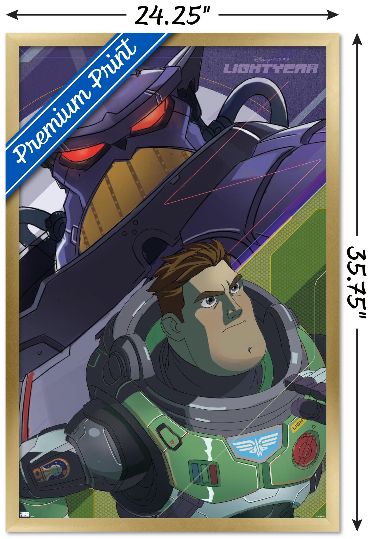 Disney Pixar Lightyear - Buzz and Zurg Wall Poster, 22.375" x 34" Framed
