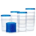 thumbnail image 1 of Atecare Food Storage Containers with Twist Top Lids, Ultra Thick Airtight Plastic Containers for Soup, Leftover, Ice Cream, Overnight Oats, BPA Free Stack, 1 of 7