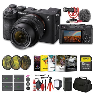 Sony a7C II Mirrorless Camera with 28-60mm Lens (ILCE-7CM2L/B)   64GB SF-G Tough Card
