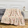 thumbnail image 2 of Elegant Comfort Reversible Plush Flannel Fleece Sherpa Throw 50x60 Inches Cream, 2 of 6