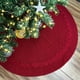 thumbnail image 5 of Falda para árbol de Navidad | Decoración navideña tejida para la base del árbol de Navidad | Delantal con flecos para árbol | Decoración de temporada para el hogar, ideal para la sala de estar, 5 of 6