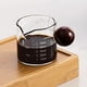 thumbnail image 4 of Taza Medidora de Vidrio Espresso con Mango de Madera, Tazas Onzas, Coctelera para Bebidas, Boquillas Dobles , Claro, 4 of 9
