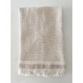 thumbnail image 4 of Waffle Striped Turkish Cotton Bath Towel Dark Navy, 4 of 12