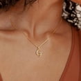 thumbnail image 2 of 14K Gold Plated Initial Necklace for Women - Personalized Letter Pendant, Dainty Box Chain Name Jewelry Gift for Her, 2 of 6