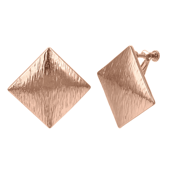 Yoursfs Geometric Square Large Clip on Earrings for Women Non Pierced Ears Non Tarnish Gold Plated Screw Clip Earring Trendy Jewelry