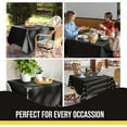 thumbnail image 4 of Crown Display 12-Pack Black Square Plastic Tablecloths | 52x52 Inch Disposable Table Covers for Parties, 4 of 7