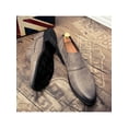 thumbnail image 6 of Fangasis Mens Dress Shoes Glossy Brogues Formal Oxfords Wedding Non Slip Leather Shoe Grey 6.5, 6 of 6