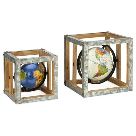 IMAX Estaire Globe Wall Decor - Set of 2 - Walmart.com