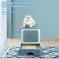 thumbnail image 2 of AOSUI Covered Cat Litter Box extra large litter box odor filter Front Entry Top Exit Litter Box with Lid for Cats, enclosed Cat Potty with Cat Litter Scoop and Cat Litter Mat Easy Clean, 2 of 7