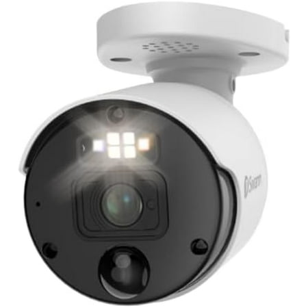 Swann - Pro Enforcer Indoor/Outdoor PoE Wired 4K UHD NVR Add-On Home Security Bullet Camera - White
