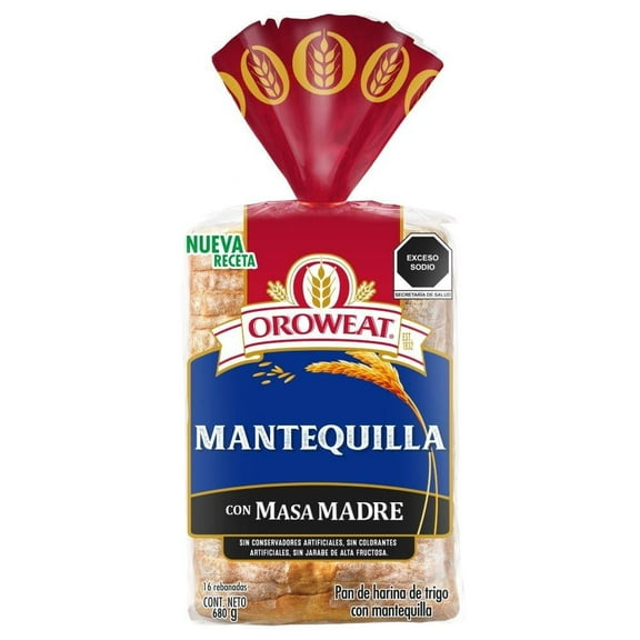 Pan Oroweat   mantequilla 680 g