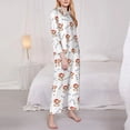 thumbnail image 3 of Balery Corgi With Santa Claus Hat Conjunto de Pijama con Estampado para Mujer, Conjunto de Dos Piezas con Manga Larga, Ropa de Dormir Suave con Bolsillos, Pijamas Cómodos-Medium, 3 of 7