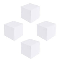 NIYANGLE modeling bricks Square Block for Artists White Foam Cake Display Craft Projects 4Set