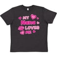 thumbnail image 3 of Inktastic Valentine's Day My Nana Loves Me Hearts and Lips Youth T-Shirt, 3 of 5