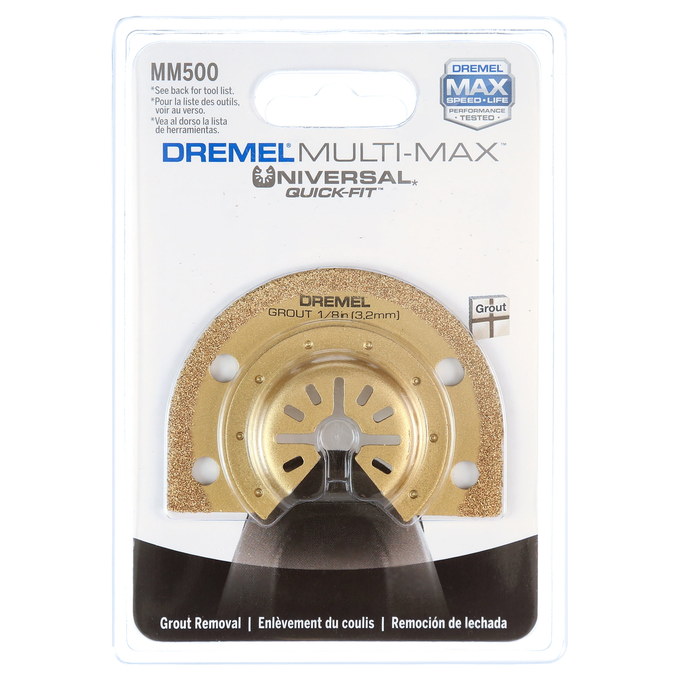 Dremel MM500 1/8" Grout Removal Oscillating Multi-tool Blade, Universal Quick Fit