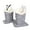 Canvas (Gray), variant on Pack of 2 Plush Lined Eyeglasses Holder Stand Protective Glasses Case(Black&Gray)