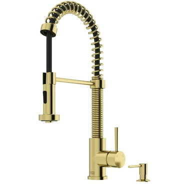 Vigo Vg02001k6 Edison 1.8 GPM Single Hole Pre-Rinse Kitchen Faucet - Matte Brushed Gold