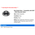 thumbnail image 2 of Rear Brake Rotor - Compatible with 2007 - 2020 Chevy Tahoe 2008 2009 2010 2011 2012 2013 2014 2015 2016 2017 2018 2019, 2 of 2