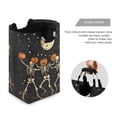 thumbnail image 3 of Yayeee Freestanding Laundry Hamper with Handle Collapsible Large Storage Basket for Clothes, Black Halloween Dancing Skeleton, 3 of 7
