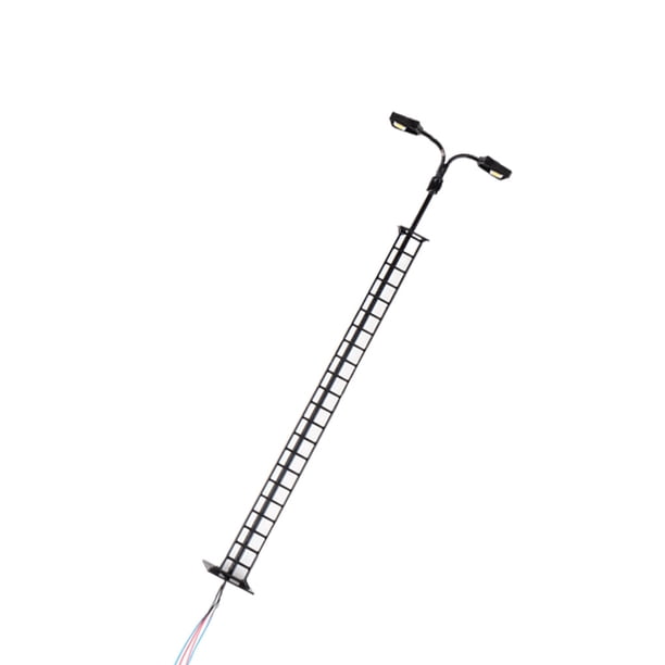 Yuarrent Modelo de lámpara de vía férrea, musgo, micropaisaje, exterior, tamaño pequeño, LED, poste de luz de Metal, patios, jardín, patio de Artesanía Negro (luz blanca) Yuarrent HA064535-02