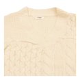 thumbnail image 3 of Suéter George para Mujer con Cuello en V con Diseño Tejido Blanco Talla G, 3 of 4