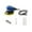 With vacuum cleaner-5 inch model, variant on Portable Air Powered Sander Multi Purpose Tool Featuring Interchangeable Discs and Speed Control