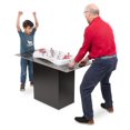 thumbnail image 2 of Pro Stars 2 Table Hockey Simulates Real Ice Hockey Game - Durable Plastic Base (28" x 14") with Easy Sliding Rods + Flat Players Ages 8+ (2 - 4 Players), 2 of 6