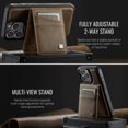 thumbnail image 6 of Decase Premium Magnetic Flip Detachable Wallet Case for iPhone 16 Pro Max,Shock-Absorbent PU Leather + TPU Back Cover with Credit Card Slots, Anti-Scratch,Fit Mag-Safe Car Mount,Coffee, 6 of 9