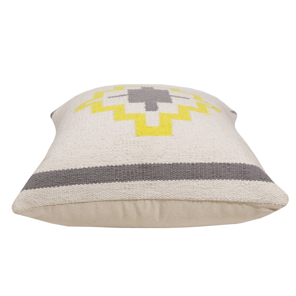 LR Home Apollo Cotton Poly Filled Pillow in Gray/White, 20" x 20"