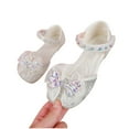 thumbnail image 4 of SXcggal Children Shoes Comfortable Flat Sandals Fashionable Diamond Bow Princess Performance Sandals Lightweight Fashionable Cute Girls Daily Shoes, 4 of 8