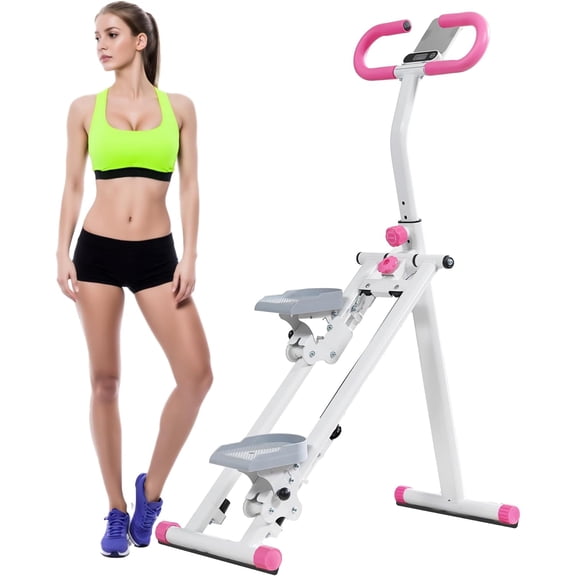 Stair Stepper for Home Gym Folding Vertical Climber Cardio Exercise Machine for Full Body Workout Machine, Adjustable Handlebar & Pedals, 300LBS Load