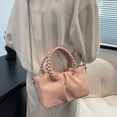 thumbnail image 5 of New fashion PU messenger bag summer fashion dating shoulder bag Underarm pleated bag-pink, 5 of 5