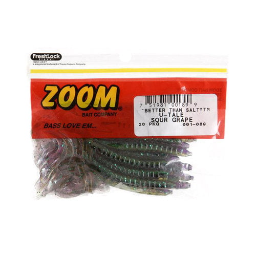 20cnt ZOOM U-Tale Worm 2 PCKS #001-017 GOURD GREEN