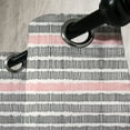 thumbnail image 3 of Ambesonne Abstract Grommet Curtain, Retro Lines Hipster, 50" x 84", Black Coral White, 3 of 6