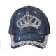 thumbnail image 3 of Gorra de béisbol para mujer Diamante de imitación Bling ajustable para mujer Sombrero de diamantes de imitación, Gorras de béisbol deslumbradas, Sombrero desgastado, Sombreros de mezclilla de lujo Bej Feliz Sencillez, 3 of 3