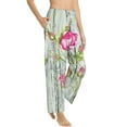 thumbnail image 2 of Bingfone Pajamas For Women,Vintage Wood Background With Floral Pajama Pants With Pockets-Xx-Large, 2 of 9