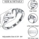 thumbnail image 5 of Anillo ajustable Claddagh JM de corazón para mujer, 5 of 5