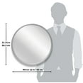 thumbnail image 5 of Infinity Instruments Deep Metal Round Silver 24 inch Wall Mirror, 5 of 7