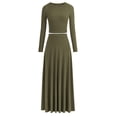 thumbnail image 1 of Conjunto Vestido PRETTYGARDEN XS Top Corto de Manga Larga y Falda Maxi, 1 of 7