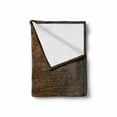 thumbnail image 2 of Wooden Print Soft Flannel Fleece Blanket, Old Vintage Antique Timber Oak Background Rustic Floor Artisan Photo, Cozy Plush for Indoor and Outdoor Use, 60" x 80", Chestnut and Brown, by Ambesonne, 2 of 6